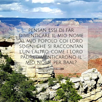 Geremia 23:27 Versetto della Bibbia Spiegato