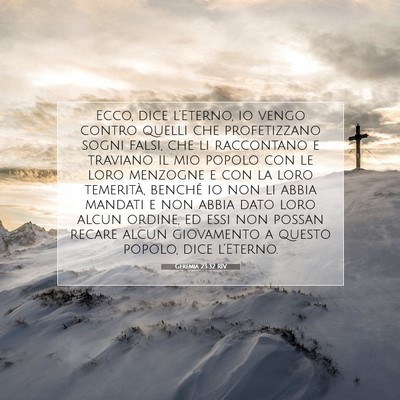 Geremia 23:32 Versetto della Bibbia Spiegato