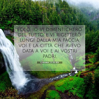 Geremia 23:39 RIV Immagine del Versetto della Bibbia