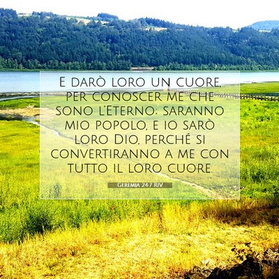 Geremia 24:7 RIV Immagine del Versetto della Bibbia