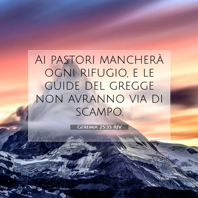 Geremia 25:35 Versetto della Bibbia Spiegato