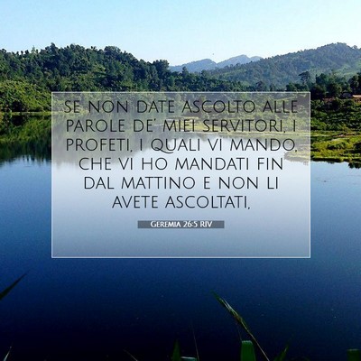 Geremia 26:5 RIV Immagine del Versetto della Bibbia