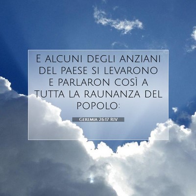 Geremia 26:17 RIV Immagine del Versetto della Bibbia