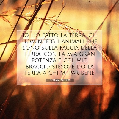 Geremia 27:5 RIV Immagine del Versetto della Bibbia