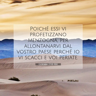 Geremia 27:10 Versetto della Bibbia Spiegato