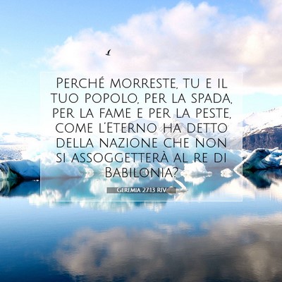 Geremia 27:13 Versetto della Bibbia Spiegato