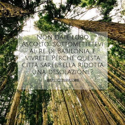 Geremia 27:17 RIV Immagine del Versetto della Bibbia
