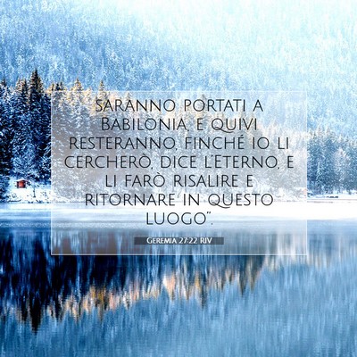Geremia 27:22 Versetto della Bibbia Spiegato
