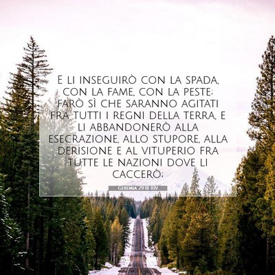Geremia 29:18 RIV Immagine del Versetto della Bibbia