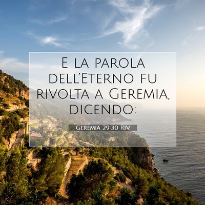 Geremia 29:30 Versetto della Bibbia Spiegato