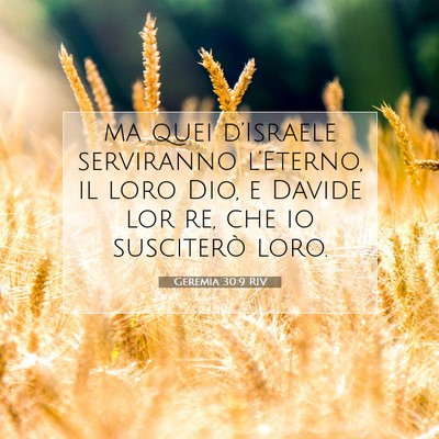 Geremia 30:9 RIV Immagine del Versetto della Bibbia