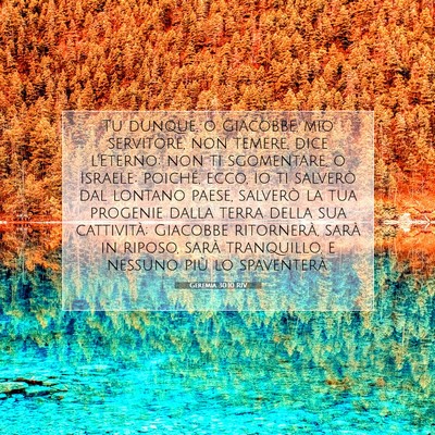 Geremia 30:10 RIV Immagine del Versetto della Bibbia