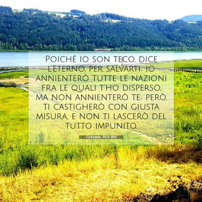 Geremia 30:11 RIV Immagine del Versetto della Bibbia