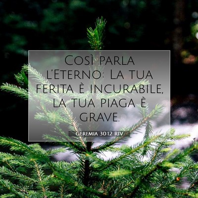 Geremia 30:12 RIV Immagine del Versetto della Bibbia