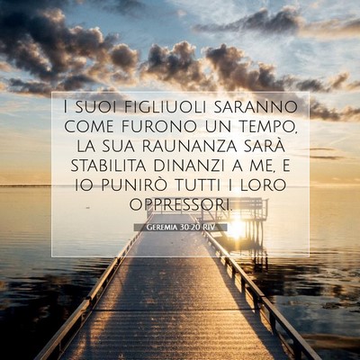 Geremia 30:20 Versetto della Bibbia Spiegato