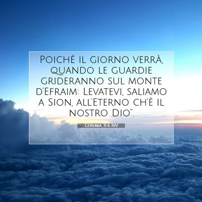 Geremia 31:6 RIV Immagine del Versetto della Bibbia