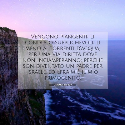 Geremia 31:9 RIV Immagine del Versetto della Bibbia