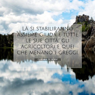 Geremia 31:24 Versetto della Bibbia Spiegato