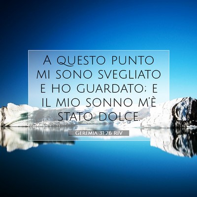 Geremia 31:26 RIV Immagine del Versetto della Bibbia