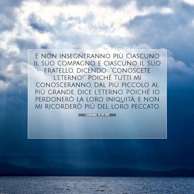 Geremia 31:34 RIV Immagine del Versetto della Bibbia