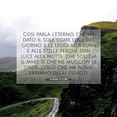 Geremia 31:35 RIV Immagine del Versetto della Bibbia