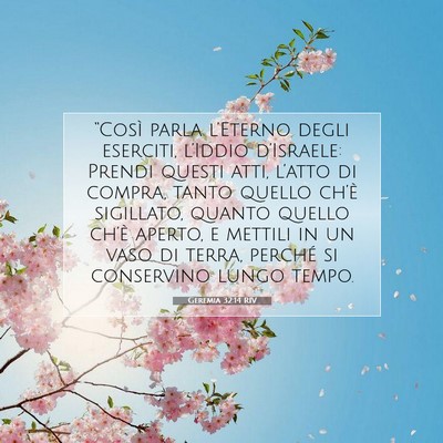 Geremia 32:14 Versetto della Bibbia Spiegato
