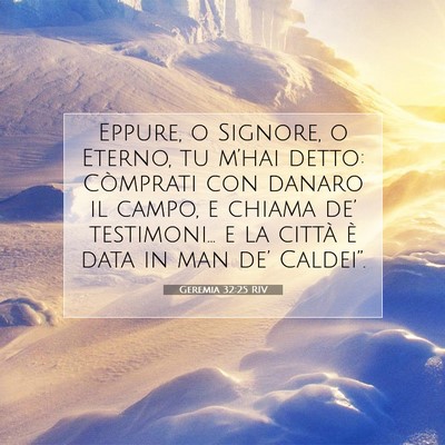 Geremia 32:25 Versetto della Bibbia Spiegato