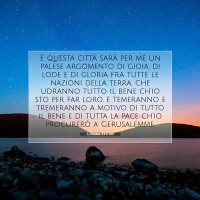 Geremia 33:9 Versetto della Bibbia Spiegato