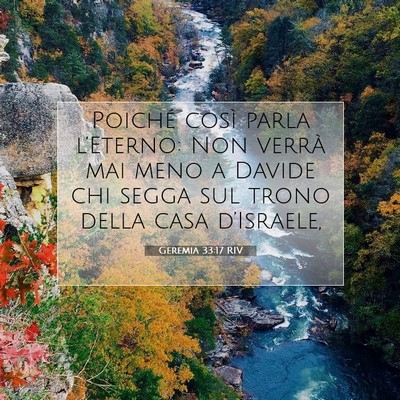 Geremia 33:17 Versetto della Bibbia Spiegato