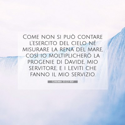 Geremia 33:22 RIV Immagine del Versetto della Bibbia