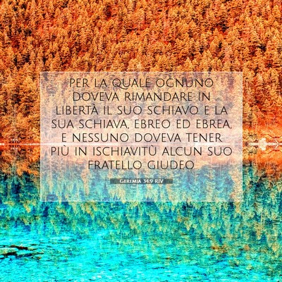 Geremia 34:9 RIV Immagine del Versetto della Bibbia