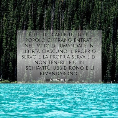 Geremia 34:10 Versetto della Bibbia Spiegato