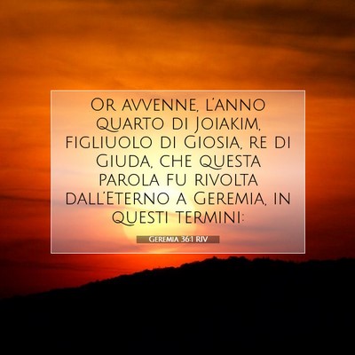 Geremia 36:1 RIV Immagine del Versetto della Bibbia