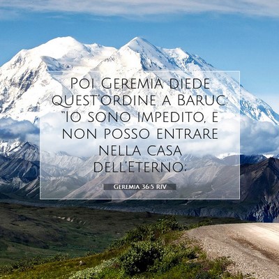 Geremia 36:5 Versetto della Bibbia Spiegato