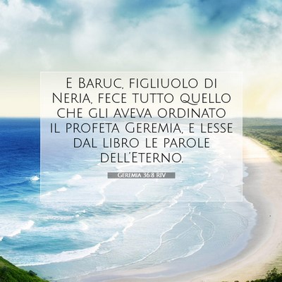 Geremia 36:8 RIV Immagine del Versetto della Bibbia