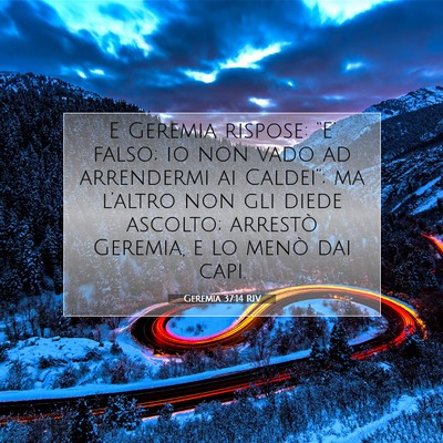 Geremia 37:14 Versetto della Bibbia Spiegato
