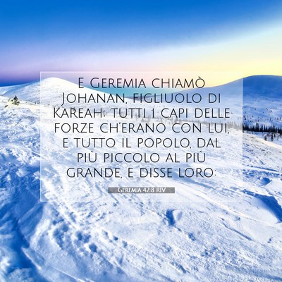 Geremia 42:8 RIV Immagine del Versetto della Bibbia