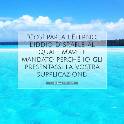 Geremia 42:9 Versetto della Bibbia Spiegato