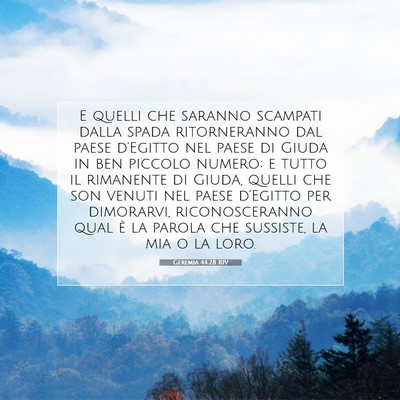 Geremia 44:28 RIV Immagine del Versetto della Bibbia