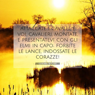 Geremia 46:4 Versetto della Bibbia Spiegato
