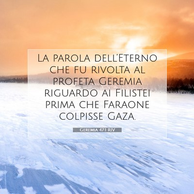 Geremia 47:1 RIV Immagine del Versetto della Bibbia