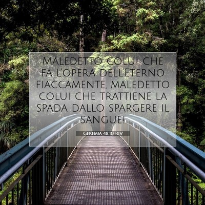 Geremia 48:10 RIV Immagine del Versetto della Bibbia