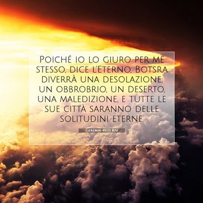 Geremia 49:13 RIV Immagine del Versetto della Bibbia
