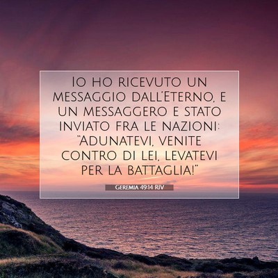 Geremia 49:14 Versetto della Bibbia Spiegato