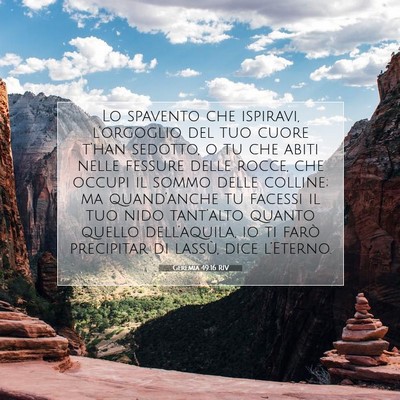 Geremia 49:16 RIV Immagine del Versetto della Bibbia
