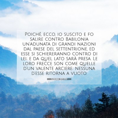 Geremia 50:9 RIV Immagine del Versetto della Bibbia