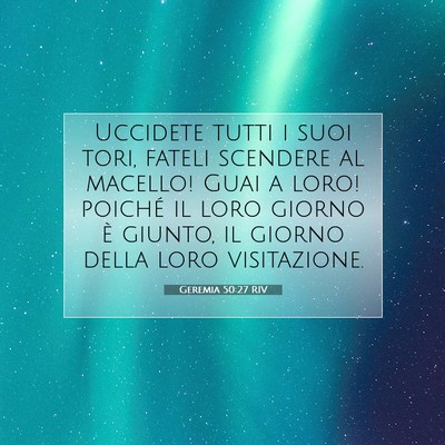 Geremia 50:27 RIV Immagine del Versetto della Bibbia