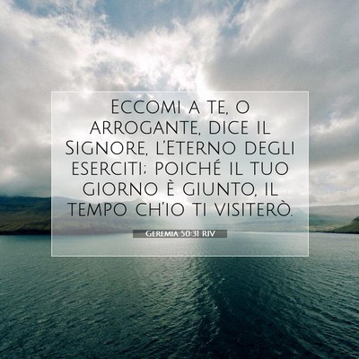 Geremia 50:31 Versetto della Bibbia Spiegato