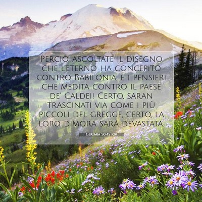 Geremia 50:45 Versetto della Bibbia Spiegato