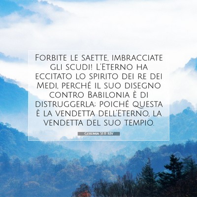 Geremia 51:11 RIV Immagine del Versetto della Bibbia